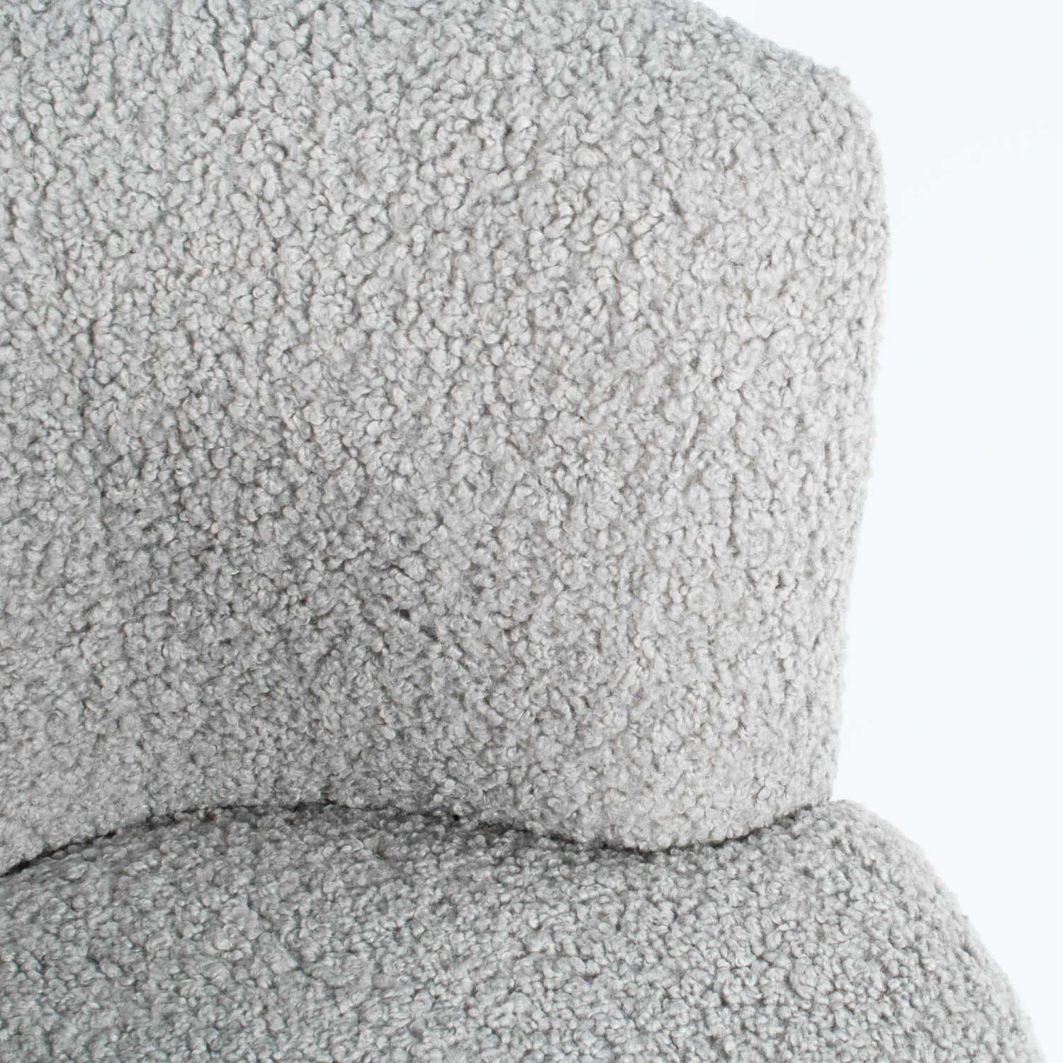 Gunter Swivel Chair In Grey Boucle Matte Black 7 Gunter Swivel Chair In Grey Boucle Matte Black - Image 7