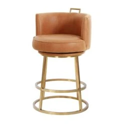 Rosita Swivel Counter Stool In Tobacco Leather 10 Rosita Swivel Counter Stool In Tobacco Leather -Scout Design Studio GunterSwivelCounterStoolinTobaccoLeather.09