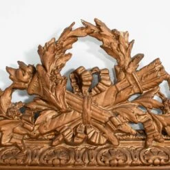 Louis XVI Style Elaborate Gold Gilt Framed Mirror -Scout Design Studio HA 8LouisXVIStyleElaborateGoldGiltFramedMirror.04