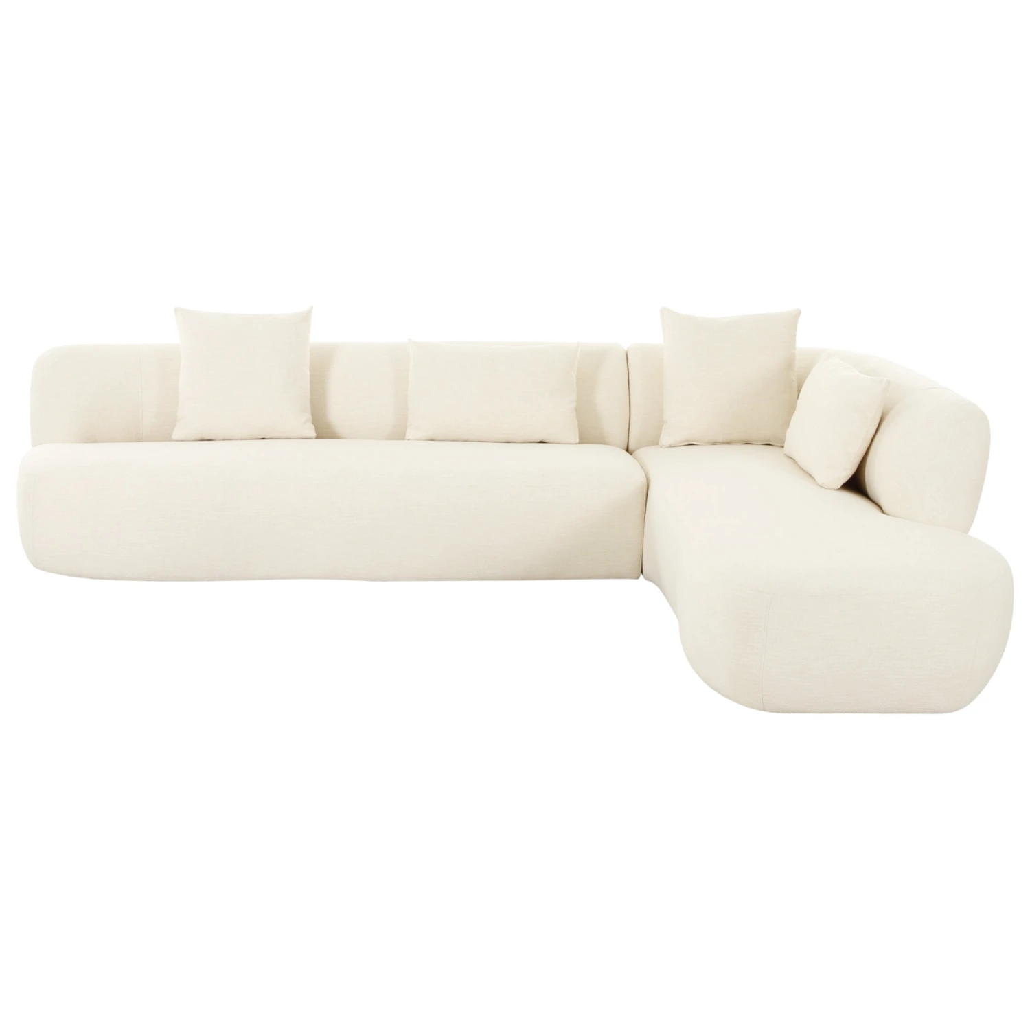 Iris Sectional In Ivory Tweed 1 Iris Sectional In Ivory Tweed