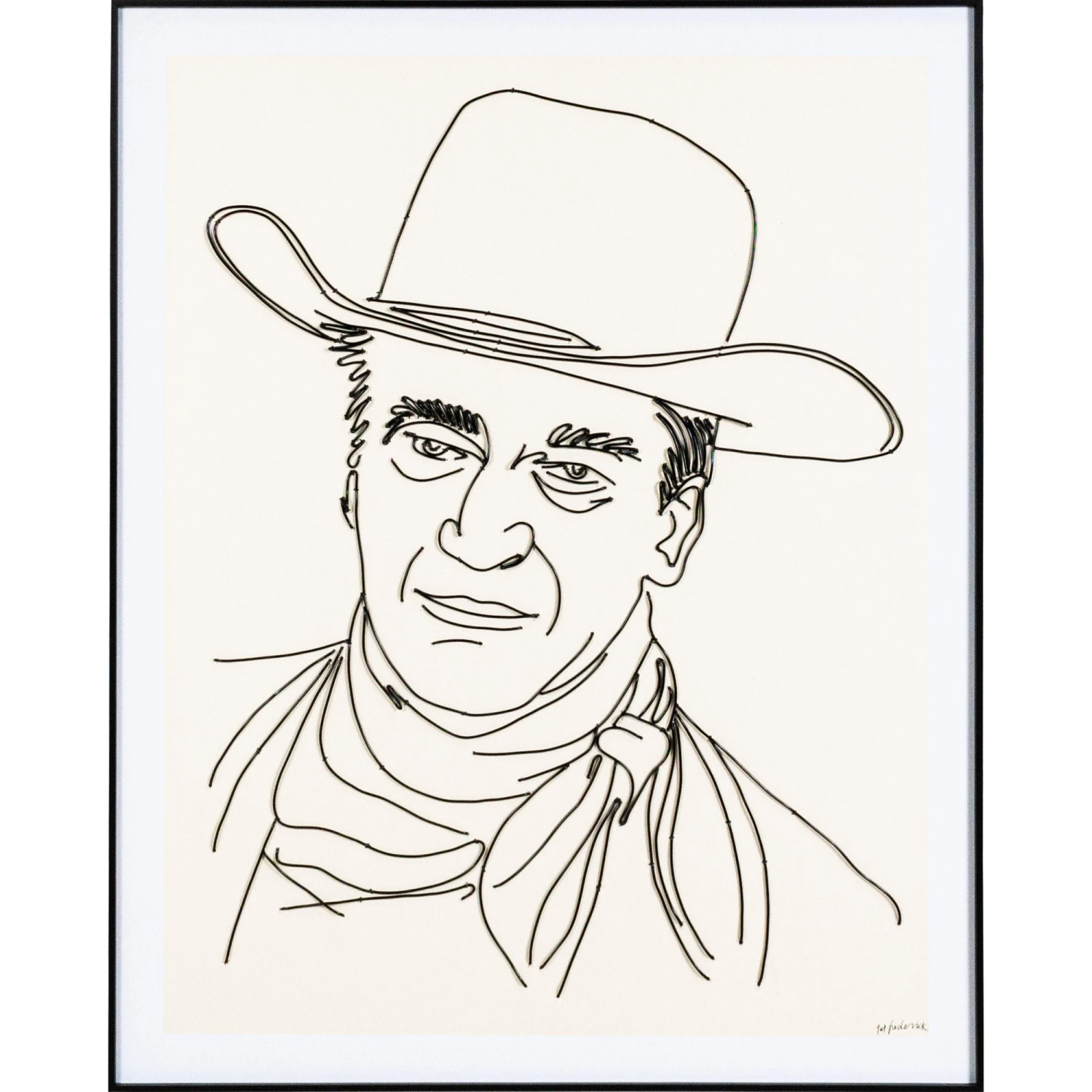 John Wayne Wire Portrait 1 John Wayne Wire Portrait