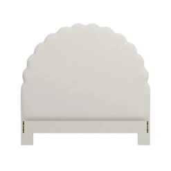 Custom Juliet Headboard -Scout Design Studio JulietHeadboardinDaliIvoryVelvet.01