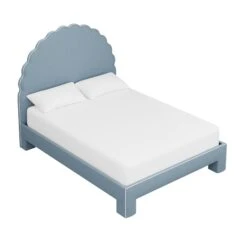 Custom Juliet Bed -Scout Design Studio JulietteBedinFoleyBlueWoven.03