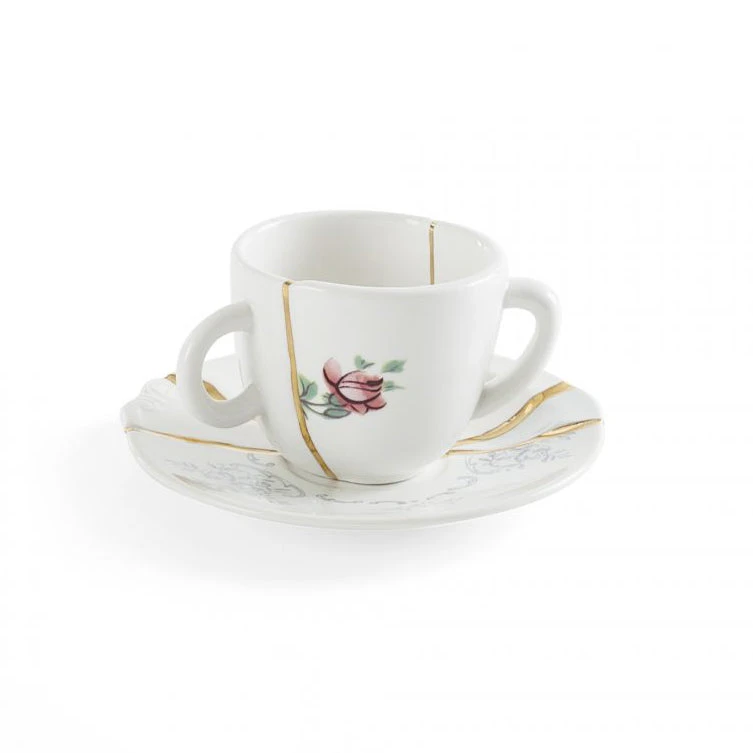 Kintsugi Coffee Cup With Saucer - N’1” 2 Kintsugi Coffee Cup With Saucer - N’1” - Image 2