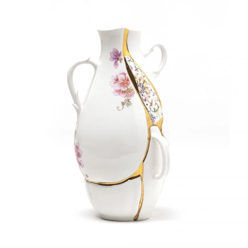 Kintsugi Vase In Porcelain - Large 2 Kintsugi Vase In Porcelain - Large - Image 2