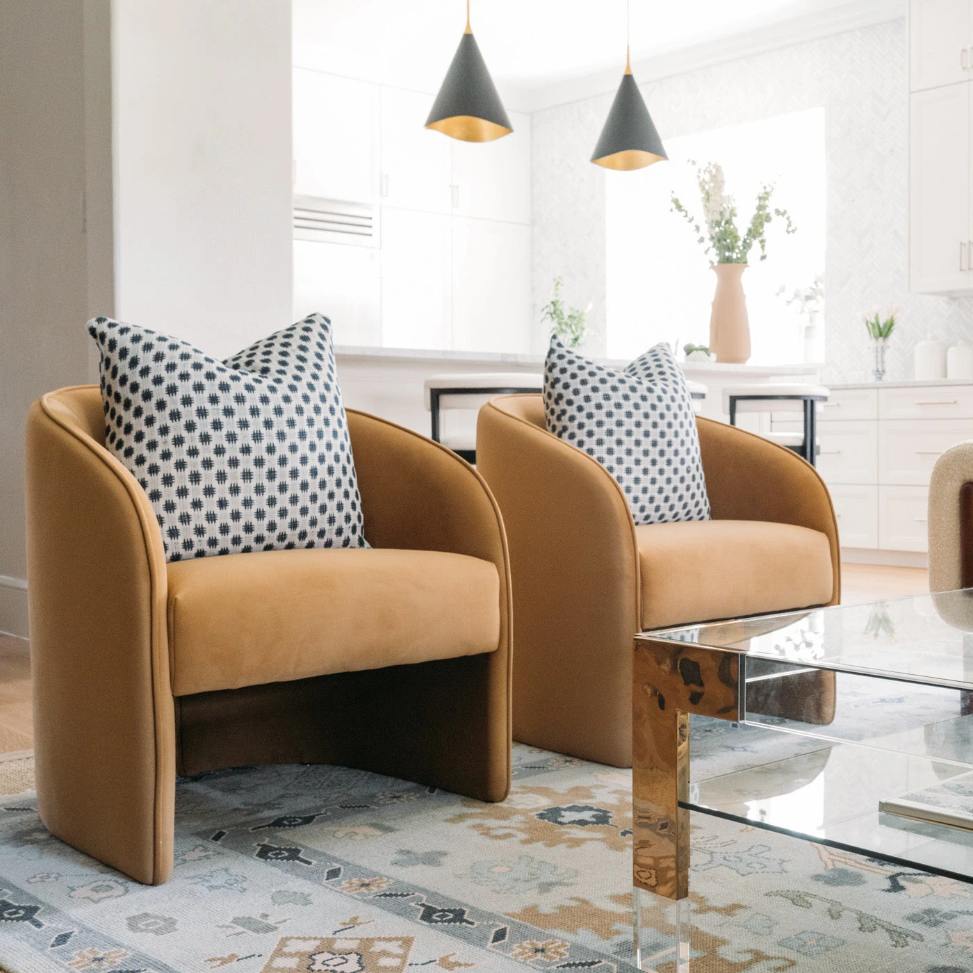 Knox Chair In Caramel Velvet 2 Knox Chair In Caramel Velvet - Image 2