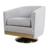 Lost & Found Swivel Chair In Heather Grey Boucle