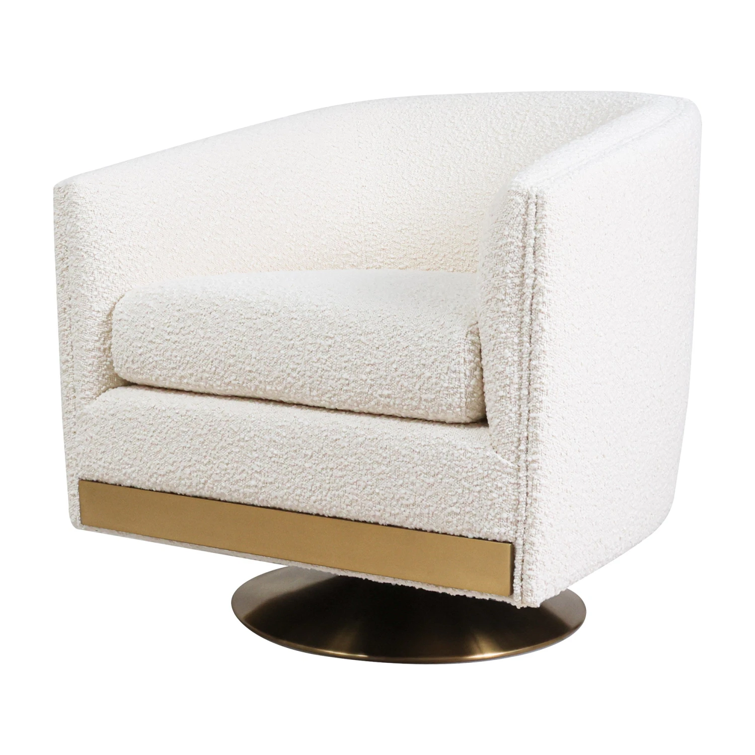 Lost & Found Swivel Chair In Ivory Boucle 1 Lost & Found Swivel Chair In Ivory Boucle