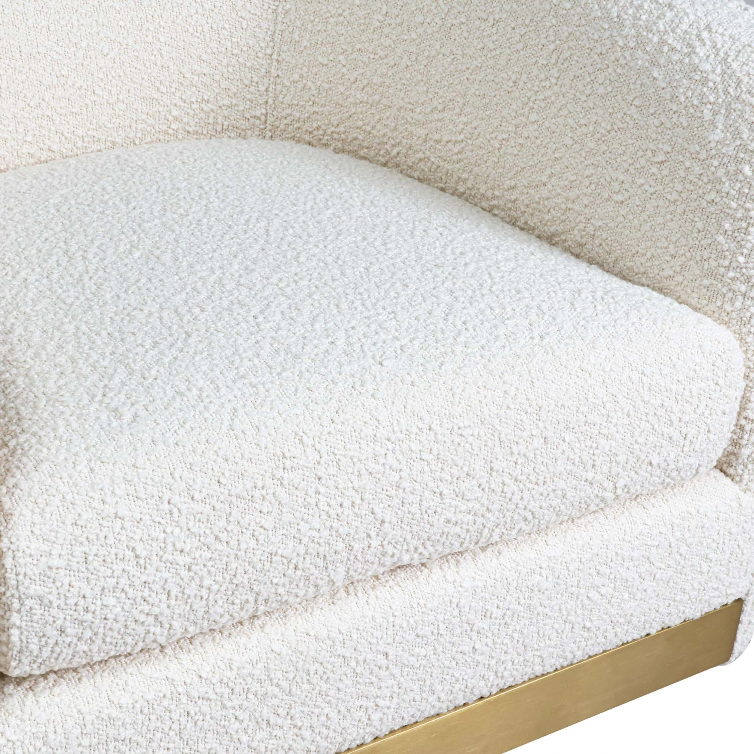 Lost & Found Swivel Chair In Ivory Boucle 4 Lost & Found Swivel Chair In Ivory Boucle - Image 4