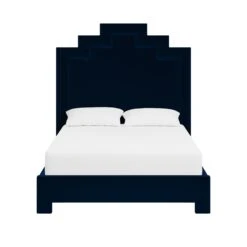 Custom MH Bed 19 Custom MH Bed -Scout Design Studio MHBedinAdelaNavyVelvet.01