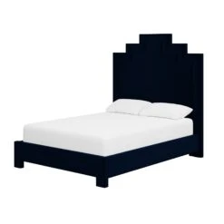 Custom MH Bed 20 Custom MH Bed -Scout Design Studio MHBedinAdelaNavyVelvet.02