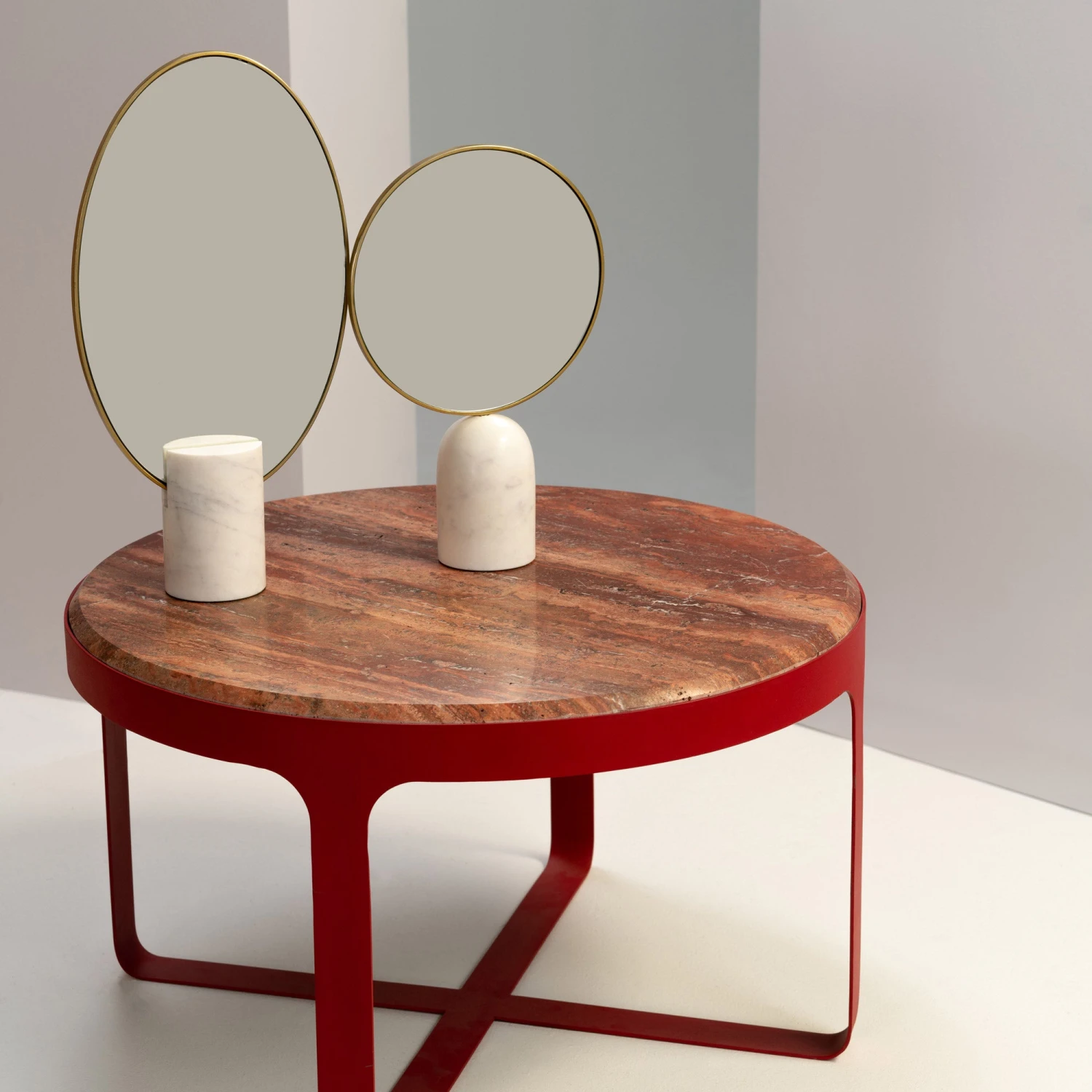 Marble White Round Mirror 2 Marble White Round Mirror - Image 2