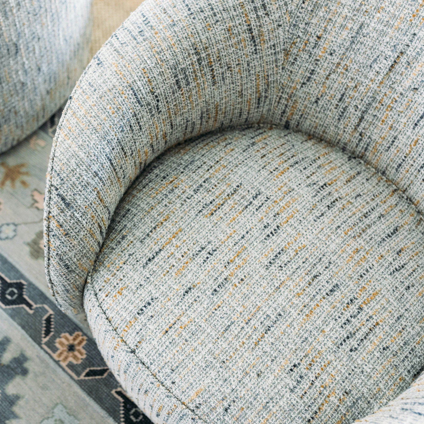 Martita Swivel Chair In Cameo Blue 3 Martita Swivel Chair In Cameo Blue - Image 3