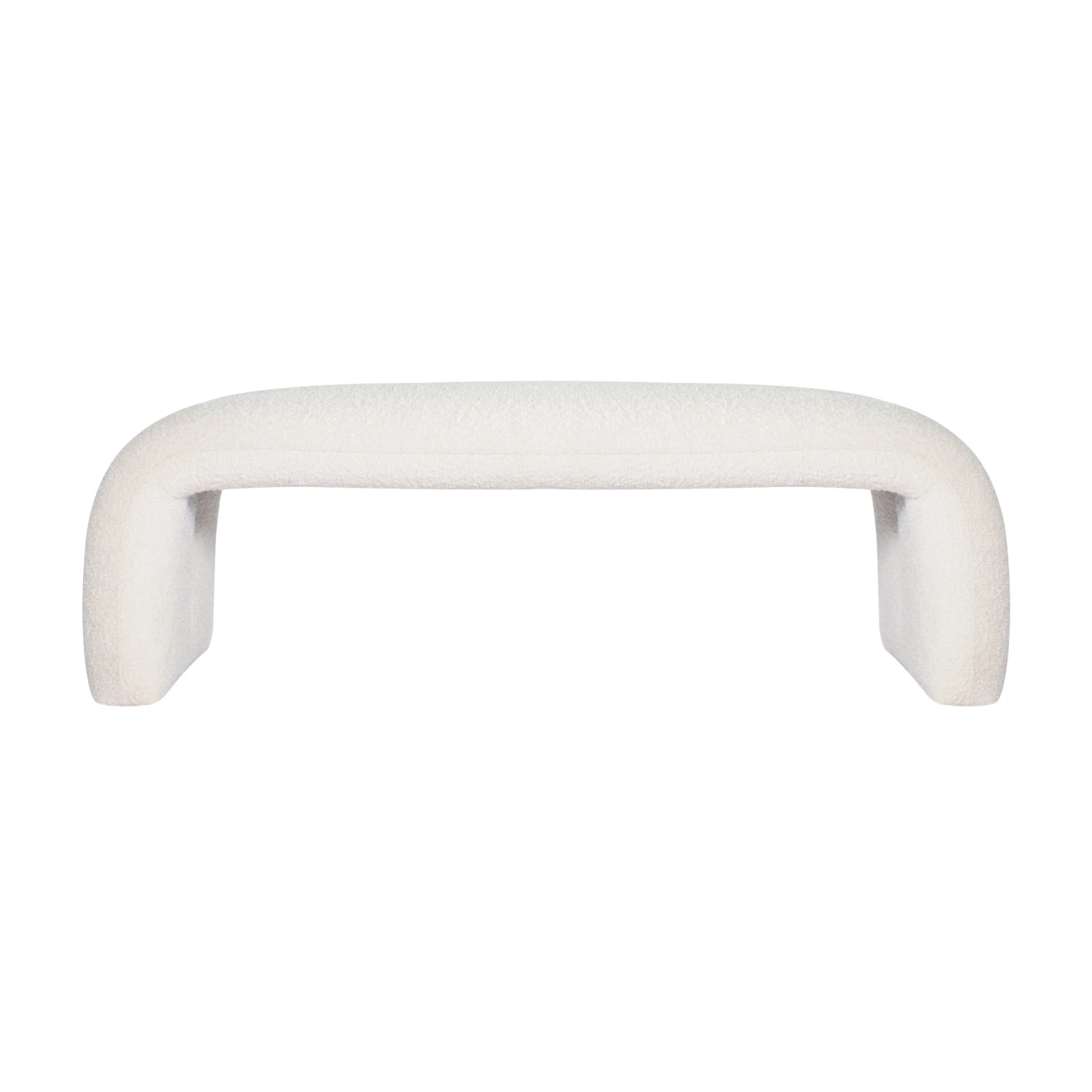 Maxwell Bench In Ivory Boucle 4 Maxwell Bench In Ivory Boucle - Image 4