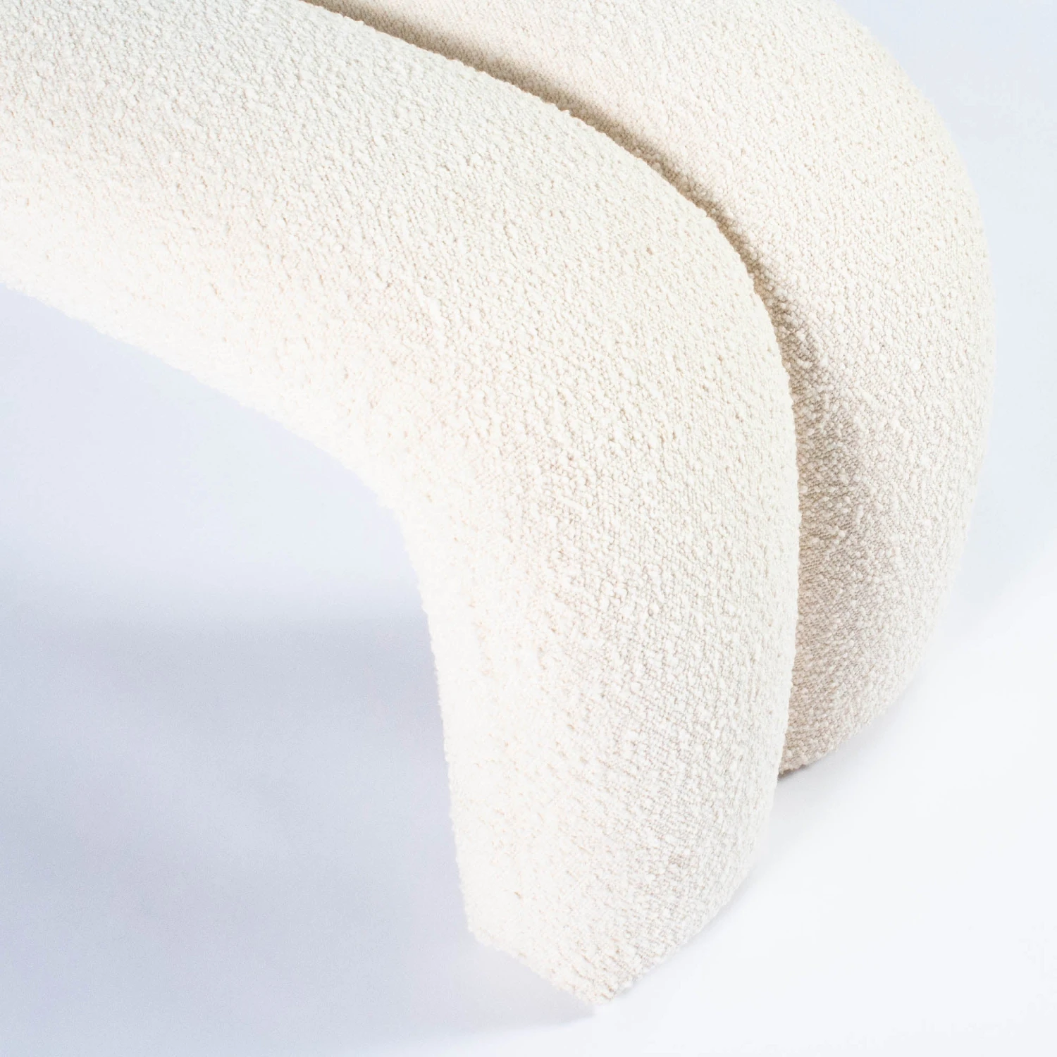 Maxwell Bench In Ivory Boucle 5 Maxwell Bench In Ivory Boucle - Image 5