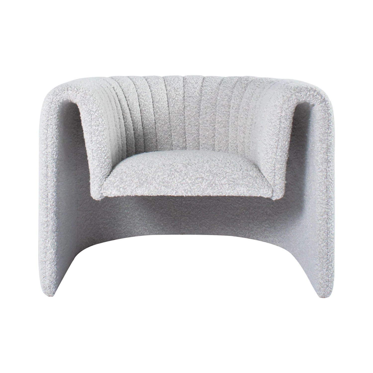 Miles Chair In Grey Boucle 4 Miles Chair In Grey Boucle - Image 4