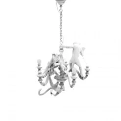 Monkey Lamp - Chandelier White By Seletti 9 Monkey Lamp - Chandelier White By Seletti -Scout Design Studio Monkey chandelier bianco spento 4 1