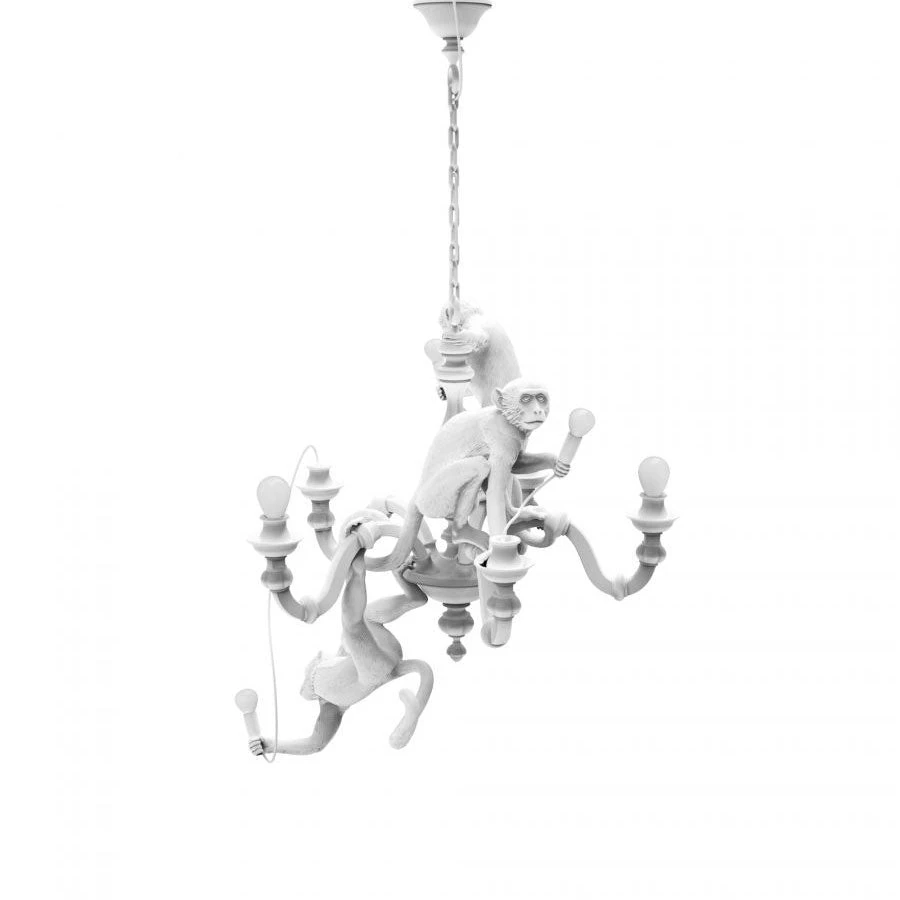 Monkey Lamp - Chandelier White By Seletti 5 Monkey Lamp - Chandelier White By Seletti - Image 5