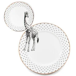 Monochrome Plate Set - Giraffe