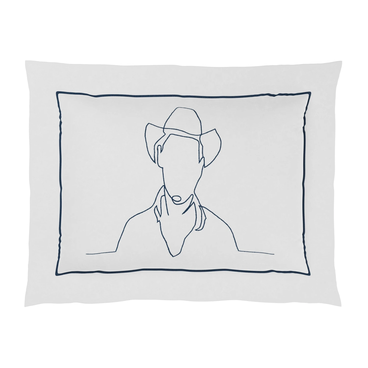 Navy Cowboy Boudoir Pillow Cover 1 Navy Cowboy Boudoir Pillow Cover