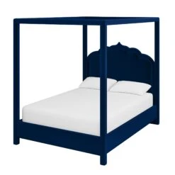 Custom Novi Canopy Bed 26 Custom Novi Canopy Bed -Scout Design Studio NoviCanopyBedinAdelaNavyVelvet.02