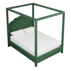 Custom Novi Canopy Bed 24 Custom Novi Canopy Bed -Scout Design Studio NoviCanopyBedinEvelynEmeraldVelvet.03