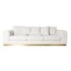 One Night Stand Channeled Sofa - Ivory Linen