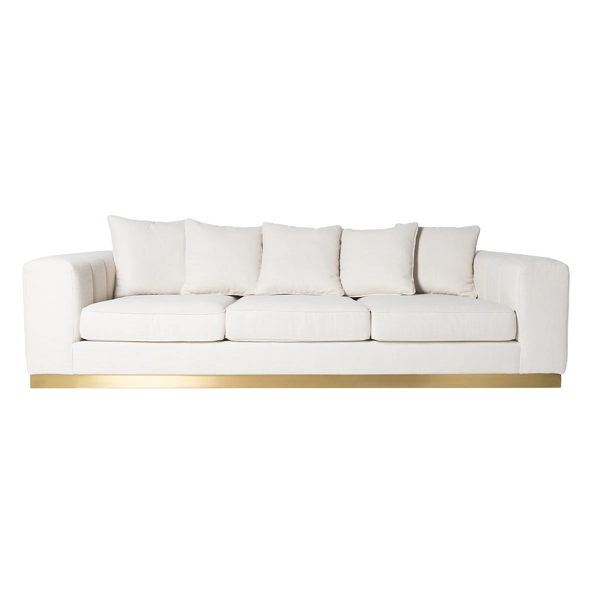 One Night Stand Channeled Sofa - Ivory Linen 1 One Night Stand Channeled Sofa - Ivory Linen