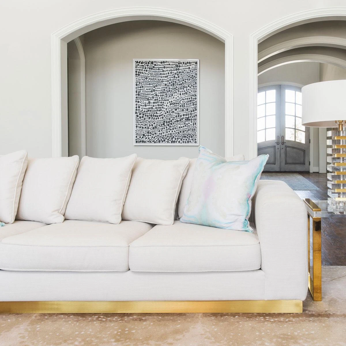 One Night Stand Channeled Sofa - Ivory Linen 2 One Night Stand Channeled Sofa - Ivory Linen - Image 2