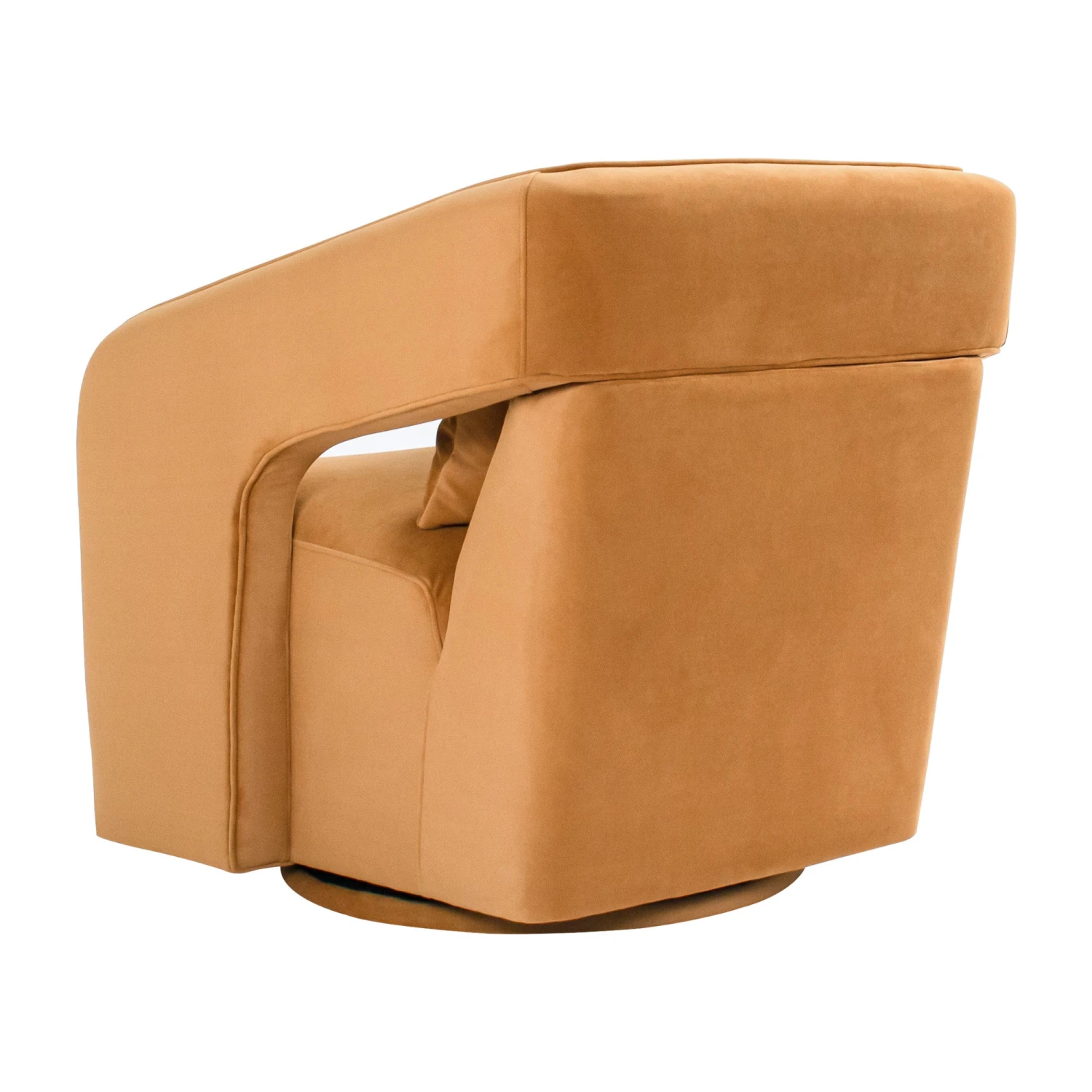 Palmer Swivel Chair In Camel Velvet 2 Palmer Swivel Chair In Camel Velvet - Image 2