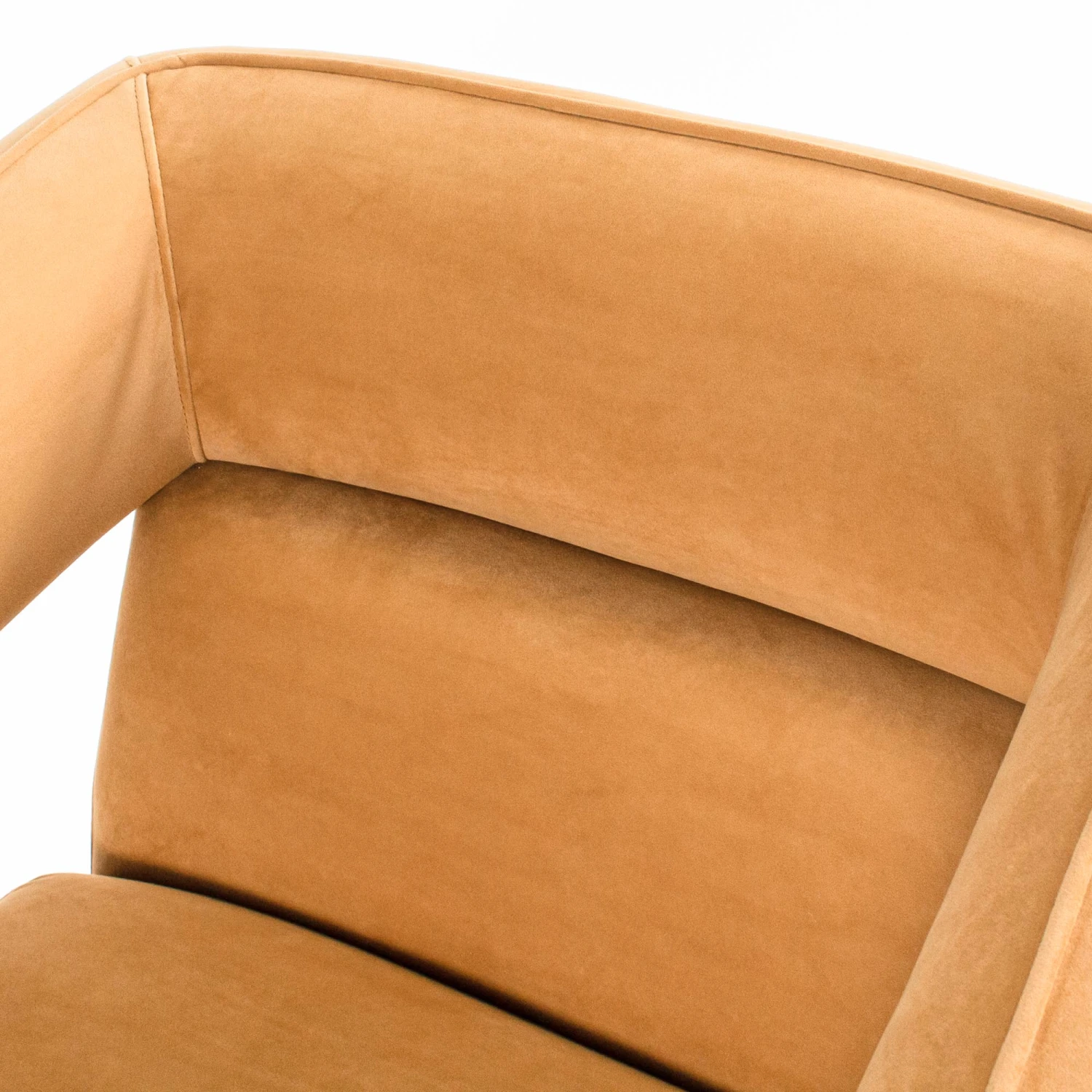 Palmer Swivel Chair In Camel Velvet 4 Palmer Swivel Chair In Camel Velvet - Image 4
