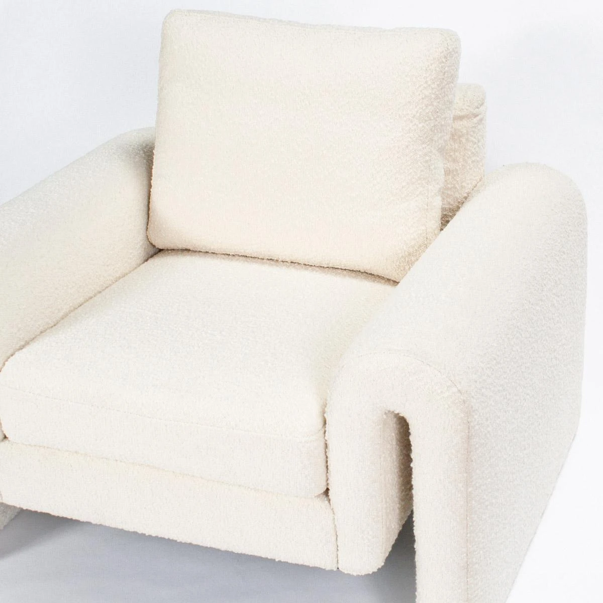 Promenade Chair In Ivory Boucle 5 Promenade Chair In Ivory Boucle - Image 5