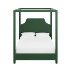 Custom Provence Canopy Bed 29 Custom Provence Canopy Bed -Scout Design Studio ProvenceCanopyBedinEvelynEmeraldVelvet.01