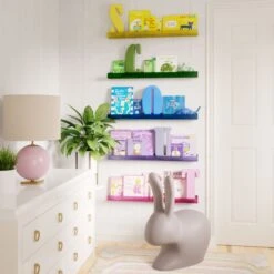 Rainbow Acrylic Bookshelf - Yellow 17 Rainbow Acrylic Bookshelf - Yellow -Scout Design Studio Rainbow Acrylic Bookshelf 36 in Blue.04 f3508e6e 70e4 453f a0cf 3868800c90c0