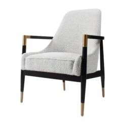 Santarelli Lounge Chair In Grey Boucle