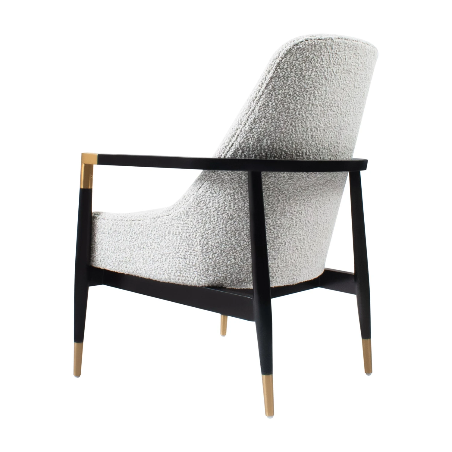 Santarelli Lounge Chair In Grey Boucle 4 Santarelli Lounge Chair In Grey Boucle - Image 4