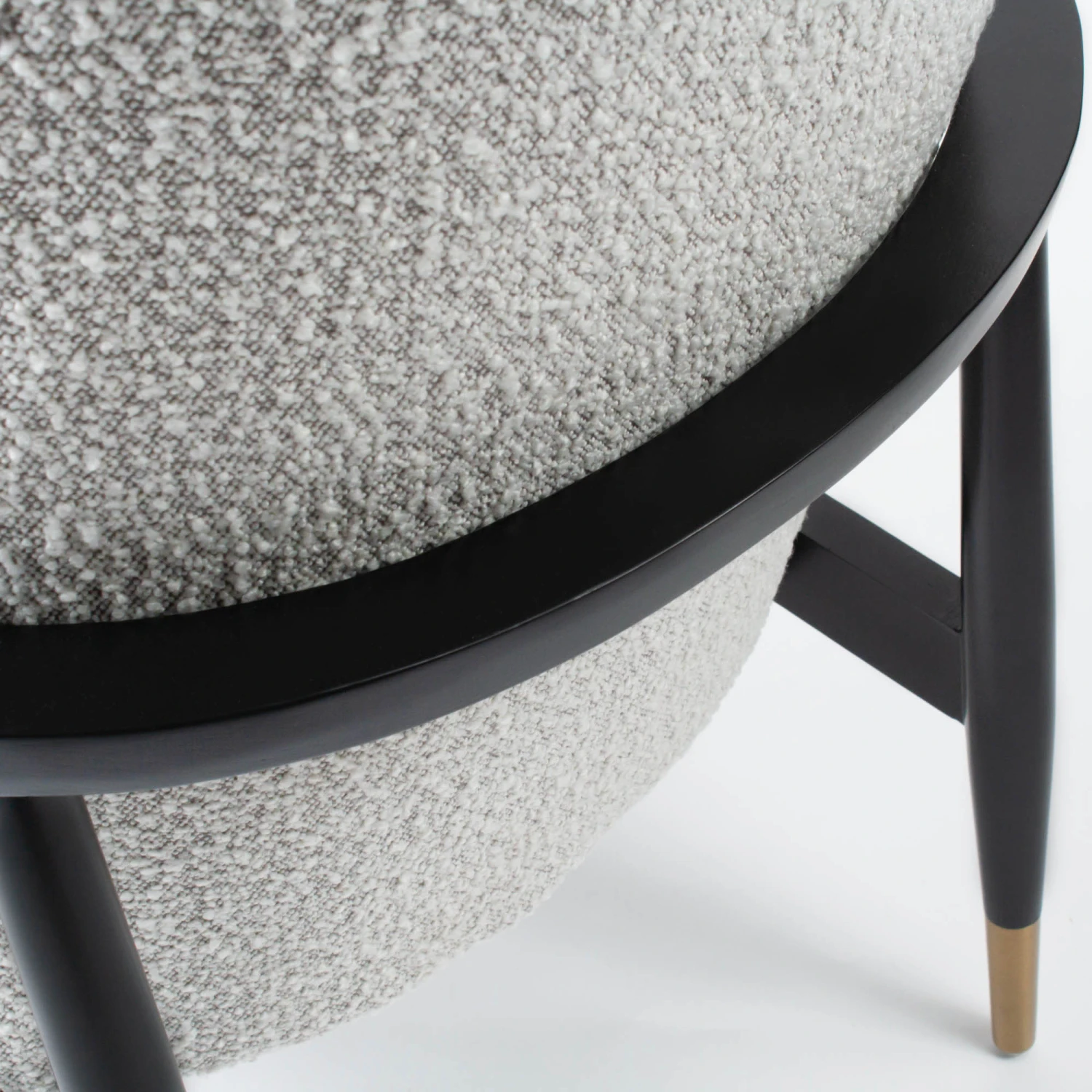 Santarelli Lounge Chair In Grey Boucle 6 Santarelli Lounge Chair In Grey Boucle - Image 6