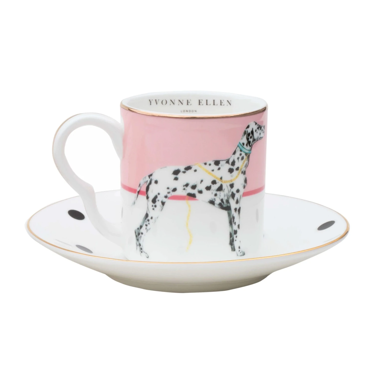 Set Of 2 Espresso Cup & Saucers - Dog/Zebra 3 Set Of 2 Espresso Cup & Saucers - Dog/Zebra - Image 3