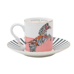 Set Of 2 Espresso Cup & Saucers - Dog/Zebra 8 Set Of 2 Espresso Cup & Saucers - Dog/Zebra -Scout Design Studio Setof2EspressoCup Saucers Dog Zebra.04