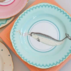 Set Of 4 Pretty Pastel Animal Cake Plates 7 Set Of 4 Pretty Pastel Animal Cake Plates -Scout Design Studio Setof4PrettyPastelAnimalCakePlates.03