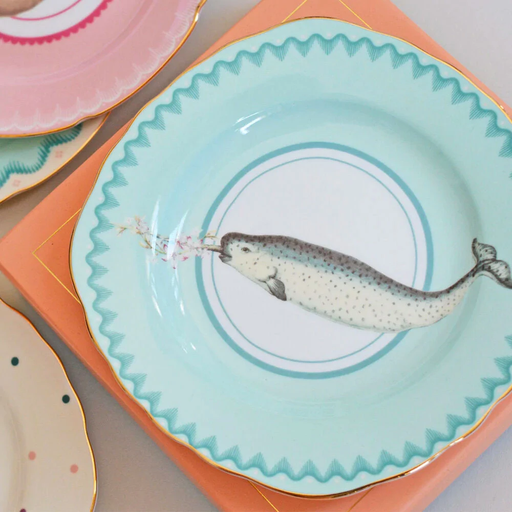 Set Of 4 Pretty Pastel Animal Cake Plates 3 Set Of 4 Pretty Pastel Animal Cake Plates - Image 3