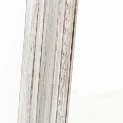 Small Grey Wash Mirror With Decorative Wreath Top -Scout Design Studio SmallGreyWashMirrorwithDecorativeWreathTop.05