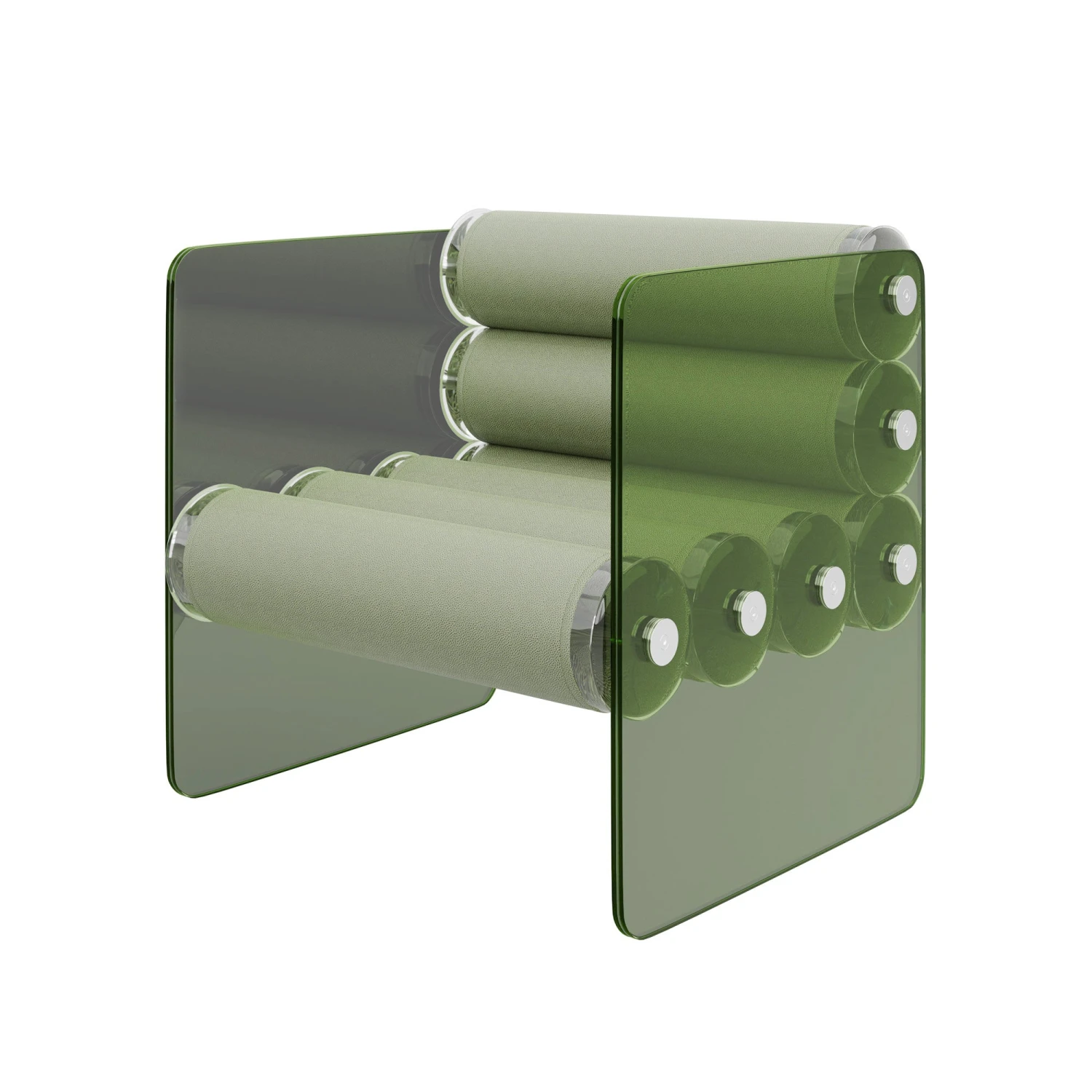 Soshagro Green Acrylic Armchair 1 Soshagro Green Acrylic Armchair