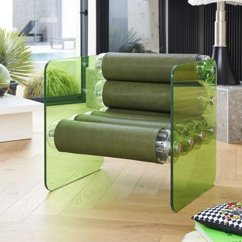 Soshagro Green Acrylic Armchair 2 Soshagro Green Acrylic Armchair - Image 2