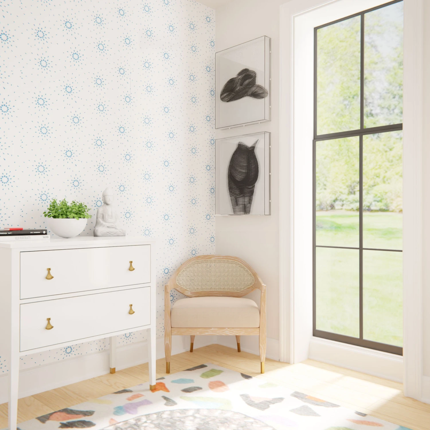 Star Flower - Slate Blue 2 Star Flower - Slate Blue - Image 2