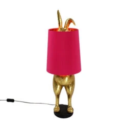 Table Lamp - Hiding Bunny In Pink