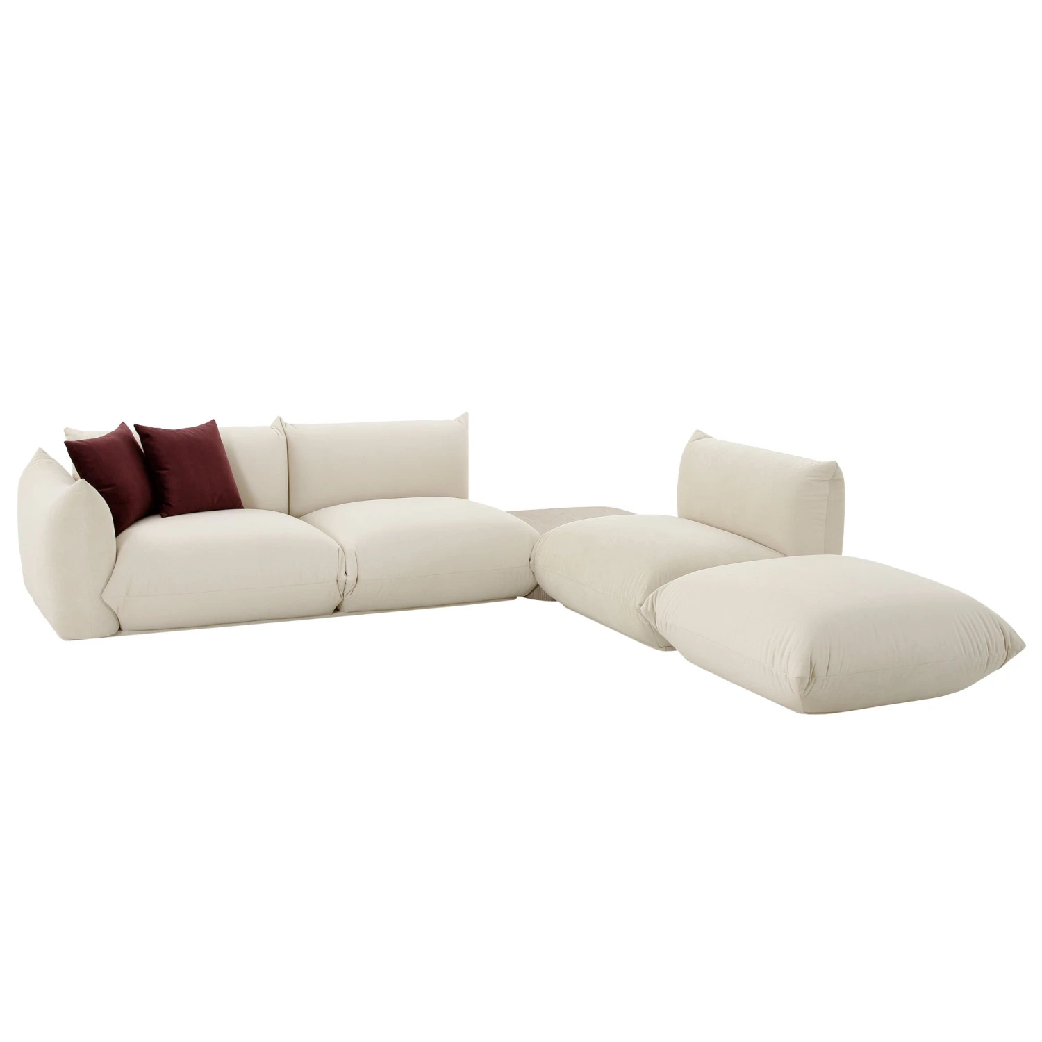 The Ride Home Sectional In Ivory 1 The Ride Home Sectional In Ivory