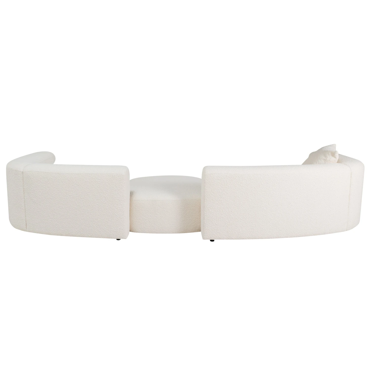 The Straight Talker Sectional In Ivory Boucle 4 The Straight Talker Sectional In Ivory Boucle - Image 4