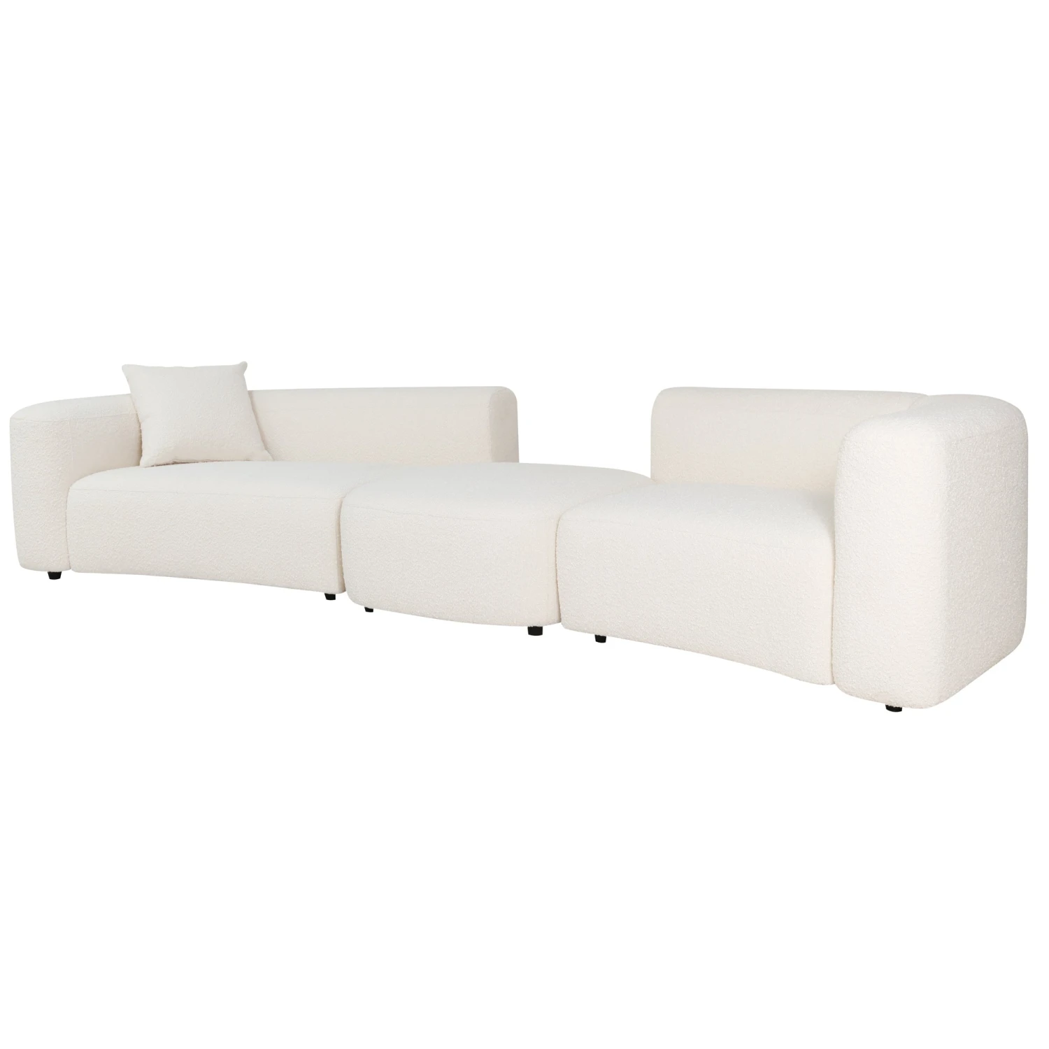 The Straight Talker Sectional In Ivory Boucle 3 The Straight Talker Sectional In Ivory Boucle - Image 3