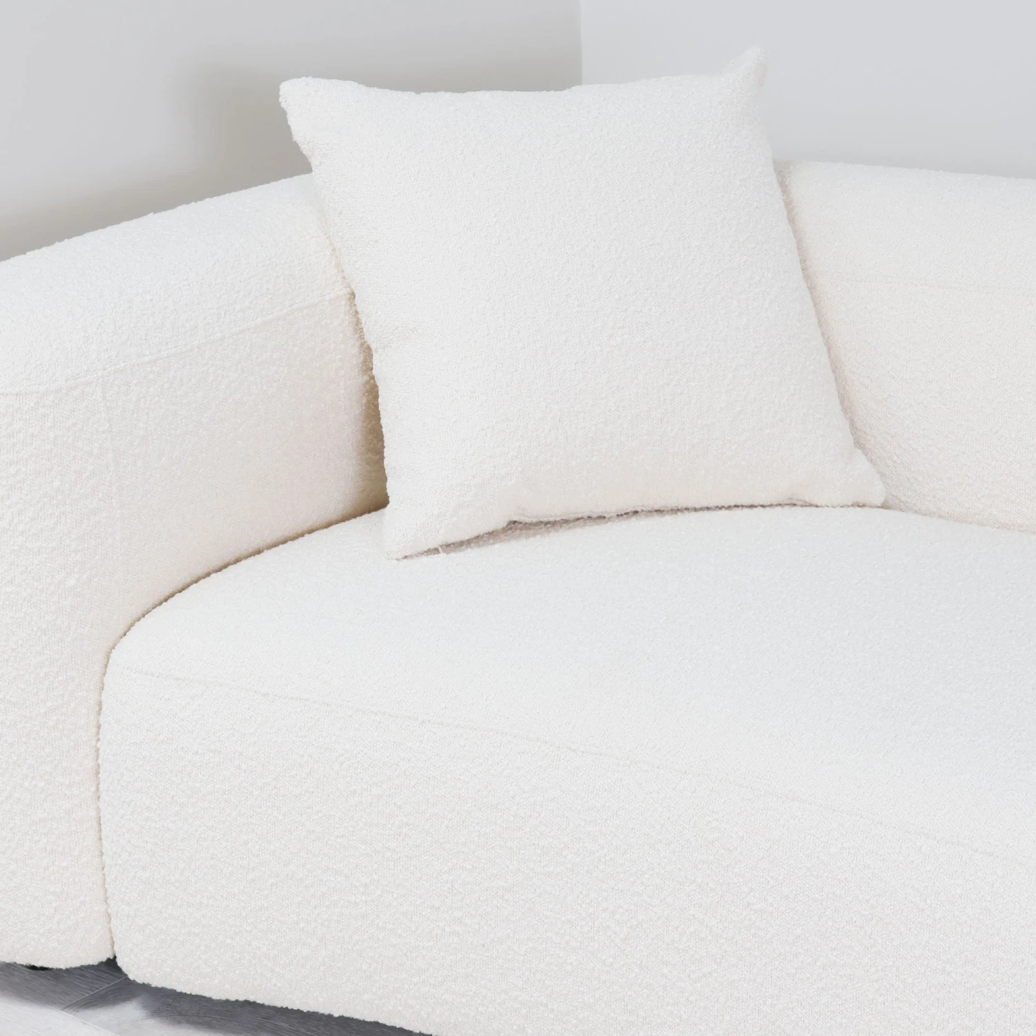 The Straight Talker Sectional In Ivory Boucle 5 The Straight Talker Sectional In Ivory Boucle - Image 5